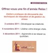 Les ateliers Vital Relax - Apprendre à se relaxer au quotidien - 