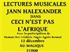 Lectures Musicales 'Ceci n'est pas l'Afrique' avec Jann Halexander - 