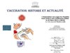 Vaccination : histoire et actualité - 