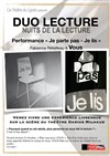 Duo Lecture : Nuits de la lecture - 