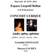 Concert lyrique de Schubert à Lehar en passant par Mozart, Puccini - 