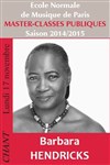 Master class : cours d'interprétation publique | Par Barbara Hendricks - 