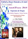 Soprano et Orgue : avec projection du jeu d'orgue sur grand écran - 