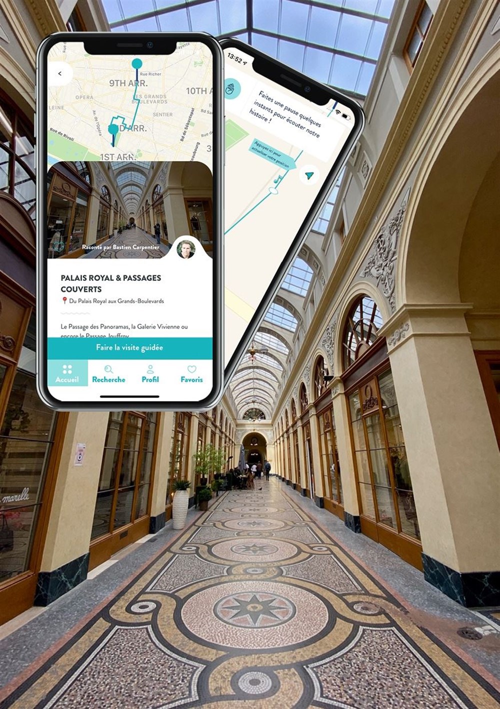 Palais Royal et Passages Couverts, visite audio-guidée sur smartphone