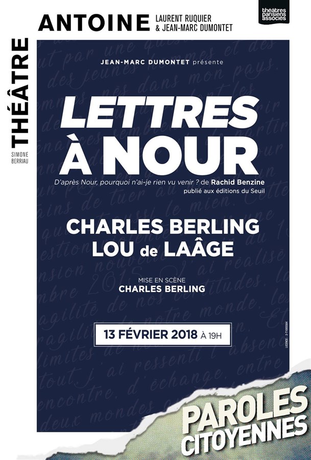 LETTRES À NOUR – Site officiel du Théâtre des Halles, Avignon