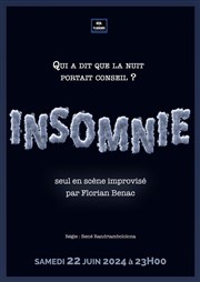 Insomnie, seul en scène improvisé Improvi'bar Affiche