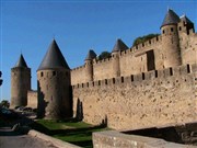 Visite guidée en autocar : Carcassonne, 2500 ans de conquête, entre catharisme et croisades | par Paysdoc Bureaux d'Air France Affiche