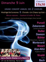 Grand concert annuel de 2 choeurs + soprano solo & cordes Eglise Notre Dame de la Salette Affiche