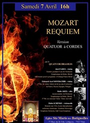 Mozart : Requiem version Quatuor à cordes Eglise Sainte Marie des Batignolles Affiche