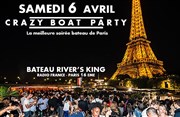 Crazy Boat Party | Croisière Tour Eiffel Bateau River's King Affiche