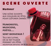 Scène Ouverte Festive Au Chapeau Rouge Affiche