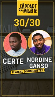 Contre-Soirée à L'Appart | Certe Mathurin / Nordine Ganso L'Appart de la Villette Affiche