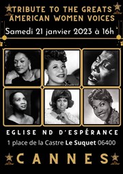 Tribute to the great American women voices Eglise Notre Dame d'Esprance Affiche