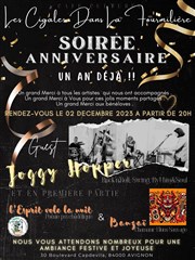 Anniversaire du café culturel Les Cigales dans la Fourmilière ! 1 an Caf culturel Les cigales dans la fourmilire Affiche