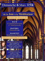 Récital de Virtuoses en duo Violon et Alto : Bach, Haendel, Massenet Eglise Saint-Eugne Sainte-Ccile Affiche