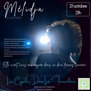 Mélidja en concert Caf culturel Les cigales dans la fourmilire Affiche