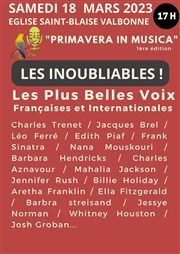 Les Inoubliables : Les plus belles voix françaises et internationales | Primavera in musica Eglise Saint-Blaise Affiche