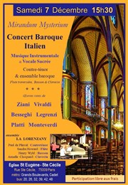 Concert Baroque Italien pour Contre ténor Eglise Saint-Eugne Sainte-Ccile Affiche