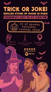 Halloween English Comedy Show in Paris La Pomme d'Eve Affiche