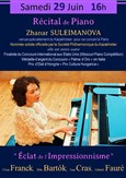 Rcital de piano par Zhanar Suleimanova