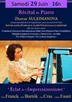 Rcital de piano par Zhanar Suleimanova